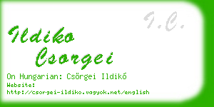 ildiko csorgei business card